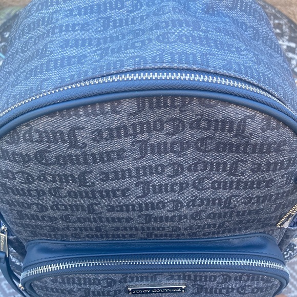 Juicy Couture Blue/Navy Eastside Westside Logo Backpack Large Size